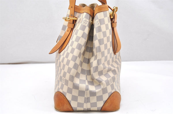 Authentic Louis Vuitton Damier Azur Hampstead MM N51206 Shoulder Tote Bag 4434K