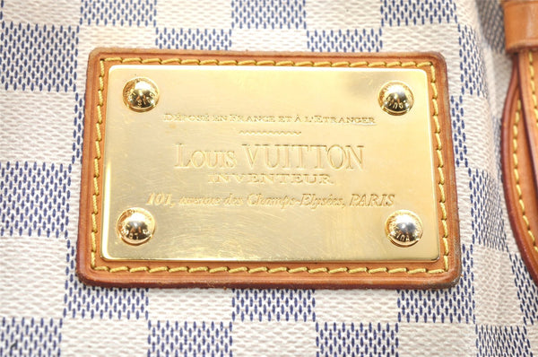 Authentic Louis Vuitton Damier Azur Hampstead MM N51206 Shoulder Tote Bag 4434K