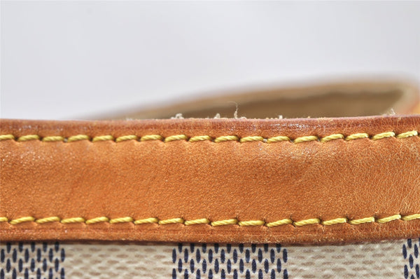 Authentic Louis Vuitton Damier Azur Hampstead MM N51206 Shoulder Tote Bag 4434K