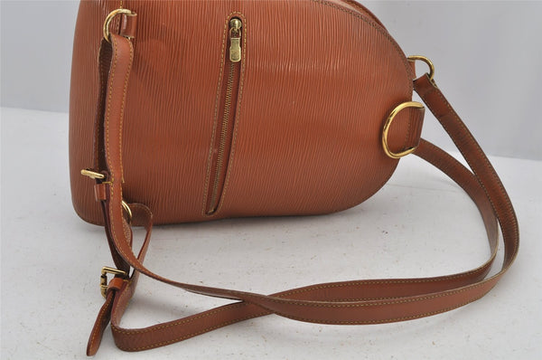 Authentic Louis Vuitton Epi Mabillon Backpack Brown M52233 LV 4435J
