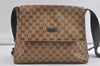 Authentic GUCCI GG Crystal Shoulder Cross Bag GG PVC Leather 272351 Brown 4435K