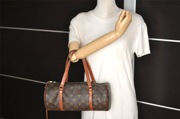 Authentic Louis Vuitton Monogram Papillon 30 Hand Bag Old Model LV 4436I