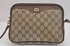 Authentic GUCCI Shoulder Cross Body Bag GG PVC Leather Brown Junk 4436J