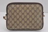 Authentic GUCCI Shoulder Cross Body Bag GG PVC Leather Brown Junk 4436J