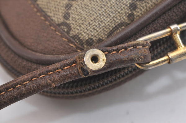 Authentic GUCCI Shoulder Cross Body Bag GG PVC Leather Brown Junk 4436J