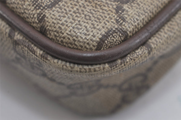 Authentic GUCCI Shoulder Cross Body Bag GG PVC Leather Brown Junk 4436J