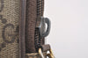 Authentic GUCCI Shoulder Cross Body Bag GG PVC Leather Brown Junk 4436J