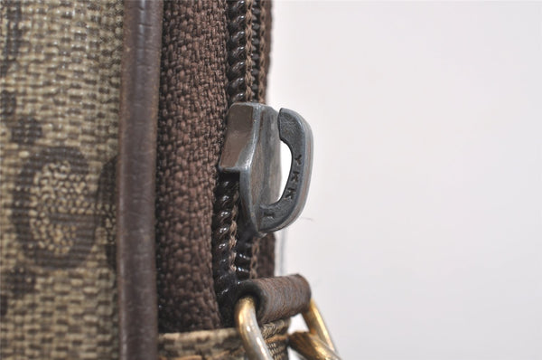 Authentic GUCCI Shoulder Cross Body Bag GG PVC Leather Brown Junk 4436J