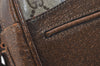 Authentic GUCCI Vintage Shoulder Bag Purse GG PVC Leather Brown Junk 4437J