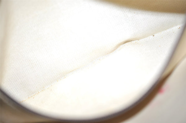 Authentic GUCCI Vintage Shoulder Bag Purse GG PVC Leather Brown Junk 4437J