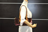 Auth Louis Vuitton Vernis Rose Wood Avenue Shoulder Bag Wine Red M93510 LV 4438I