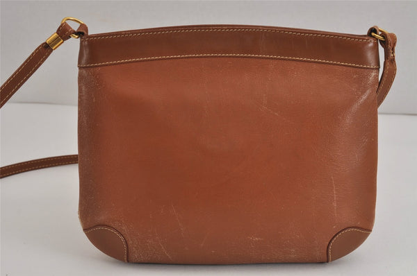 Authentic GUCCI Vintage Shoulder Cross Body Bag Purse Leather Brown 4438J