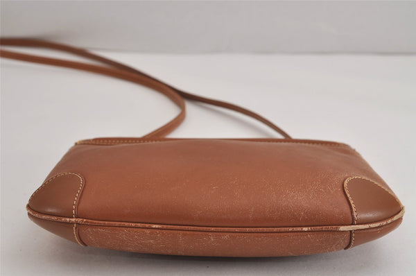 Authentic GUCCI Vintage Shoulder Cross Body Bag Purse Leather Brown 4438J