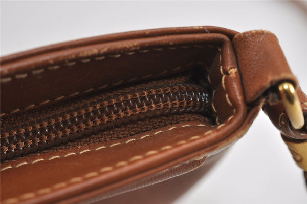 Authentic GUCCI Vintage Shoulder Cross Body Bag Purse Leather Brown 4438J