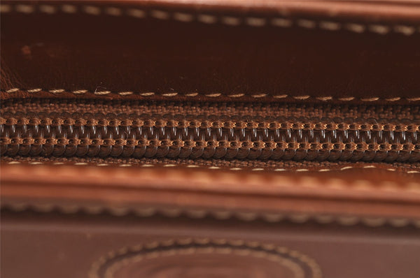 Authentic GUCCI Vintage Shoulder Cross Body Bag Purse Leather Brown 4438J