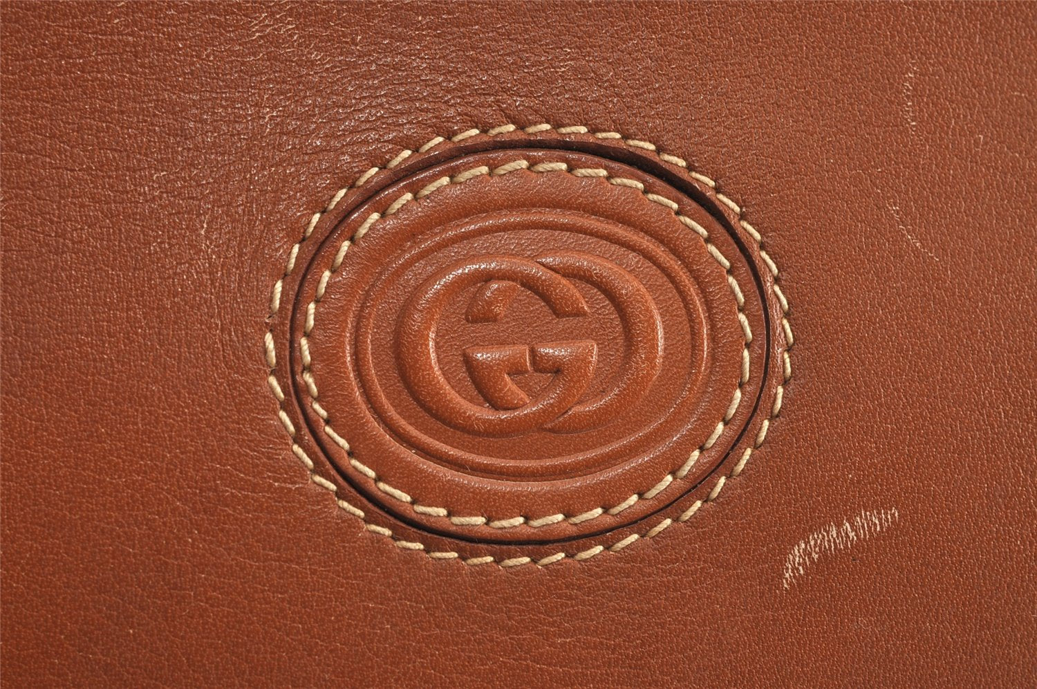 Authentic GUCCI Vintage Shoulder Cross Body Bag Purse Leather Brown 4438J