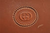 Authentic GUCCI Vintage Shoulder Cross Body Bag Purse Leather Brown 4438J