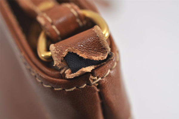 Authentic GUCCI Vintage Shoulder Cross Body Bag Purse Leather Brown 4438J