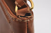 Authentic GUCCI Vintage Shoulder Cross Body Bag Purse Leather Brown 4438J