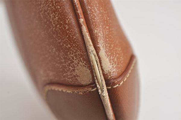 Authentic GUCCI Vintage Shoulder Cross Body Bag Purse Leather Brown 4438J