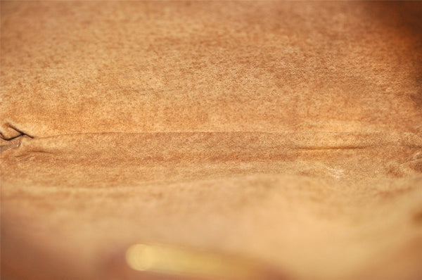 Authentic GUCCI Vintage Shoulder Cross Body Bag Purse Leather Brown 4438J