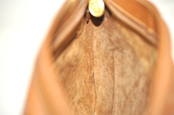 Authentic GUCCI Vintage Shoulder Cross Body Bag Purse Leather Brown 4438J