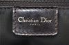 Authentic Christian Dior Double Saddle Trotter Boston Bag Enamel Brown 4438K