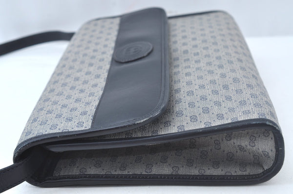 Authentic GUCCI Micro GG PVC Leather Shoulder Cross Bag Navy Blue Junk 4439J