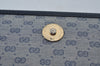 Authentic GUCCI Micro GG PVC Leather Shoulder Cross Bag Navy Blue Junk 4439J