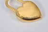 Authentic HERMES Cadena Padlock Le fantasie Heart Gold Plating Junk 4439K