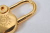 Authentic HERMES Cadena Padlock Le fantasie Heart Gold Plating Junk 4439K