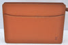 Authentic Louis Vuitton Epi Pochette Homme Clutch Hand Bag Brown M52528 LV 4440I