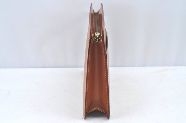 Authentic Louis Vuitton Epi Pochette Homme Clutch Hand Bag Brown M52528 LV 4440I