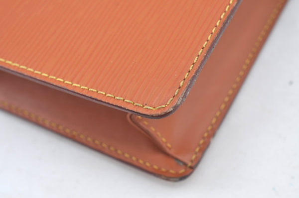 Authentic Louis Vuitton Epi Pochette Homme Clutch Hand Bag Brown M52528 LV 4440I