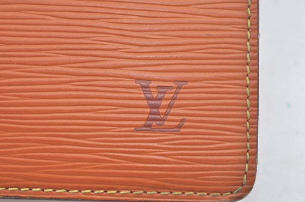 Authentic Louis Vuitton Epi Pochette Homme Clutch Hand Bag Brown M52528 LV 4440I