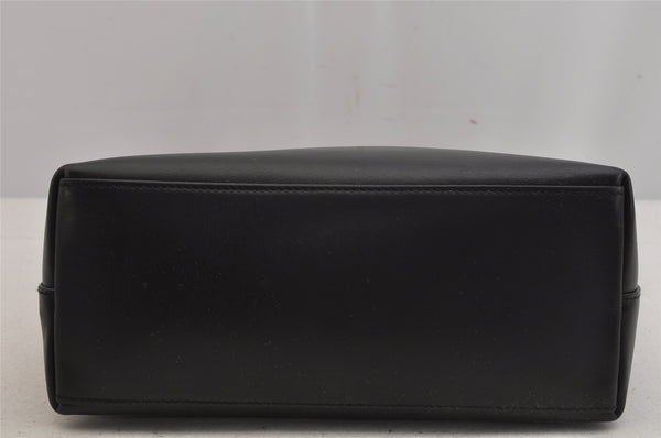 Authentic GUCCI Vintage Bamboo Shoulder Hand Bag Purse Leather Black 4440J