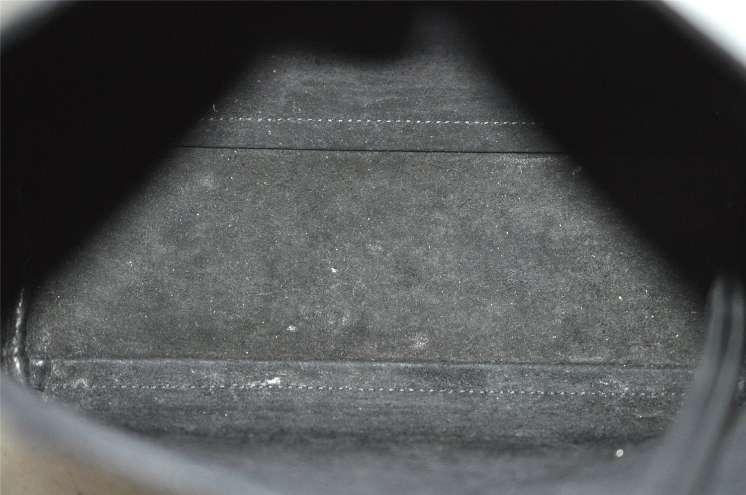 Authentic GUCCI Vintage Bamboo Shoulder Hand Bag Purse Leather Black 4440J