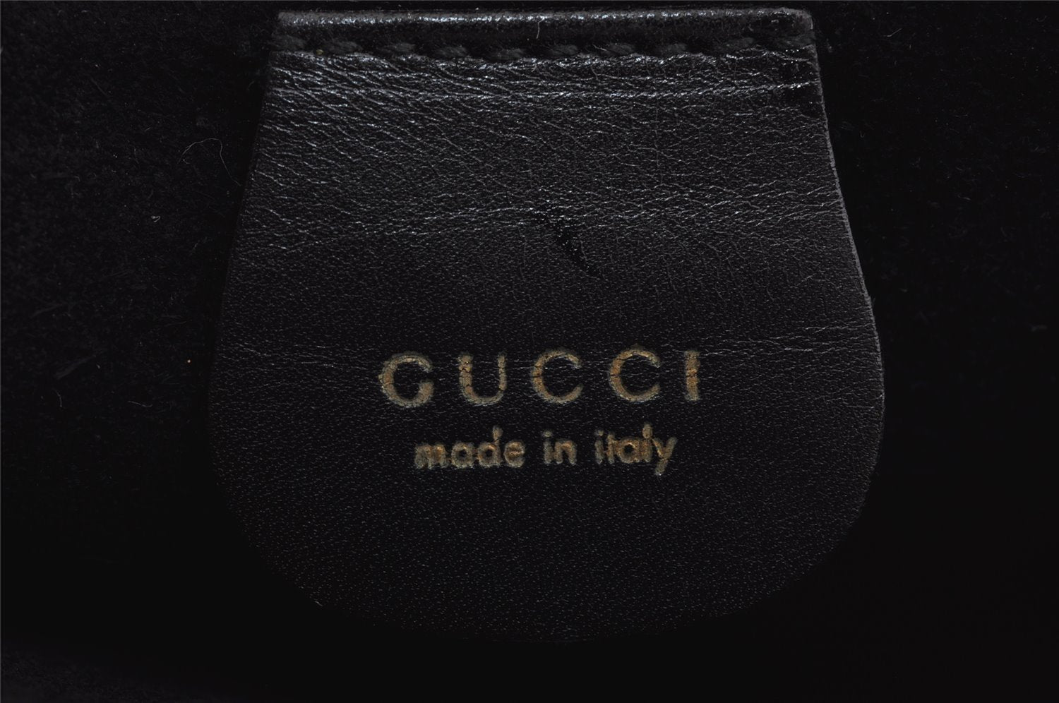 Authentic GUCCI Vintage Bamboo Shoulder Hand Bag Purse Leather Black 4440J