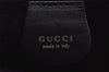 Authentic GUCCI Vintage Bamboo Shoulder Hand Bag Purse Leather Black 4440J