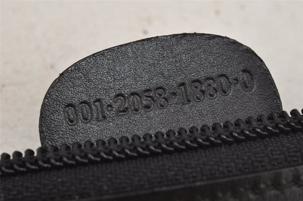 Authentic GUCCI Vintage Bamboo Shoulder Hand Bag Purse Leather Black 4440J