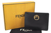 Authentic FENDI F is FENDI Vintage Bifold Wallet Purse Leather Black Box 4440K