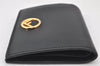 Authentic FENDI F is FENDI Vintage Bifold Wallet Purse Leather Black Box 4440K