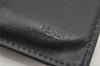 Authentic FENDI F is FENDI Vintage Bifold Wallet Purse Leather Black Box 4440K