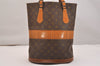 Authentic Louis Vuitton Monogram Bucket GM Shoulder Bag T42236 USA Model 4443J