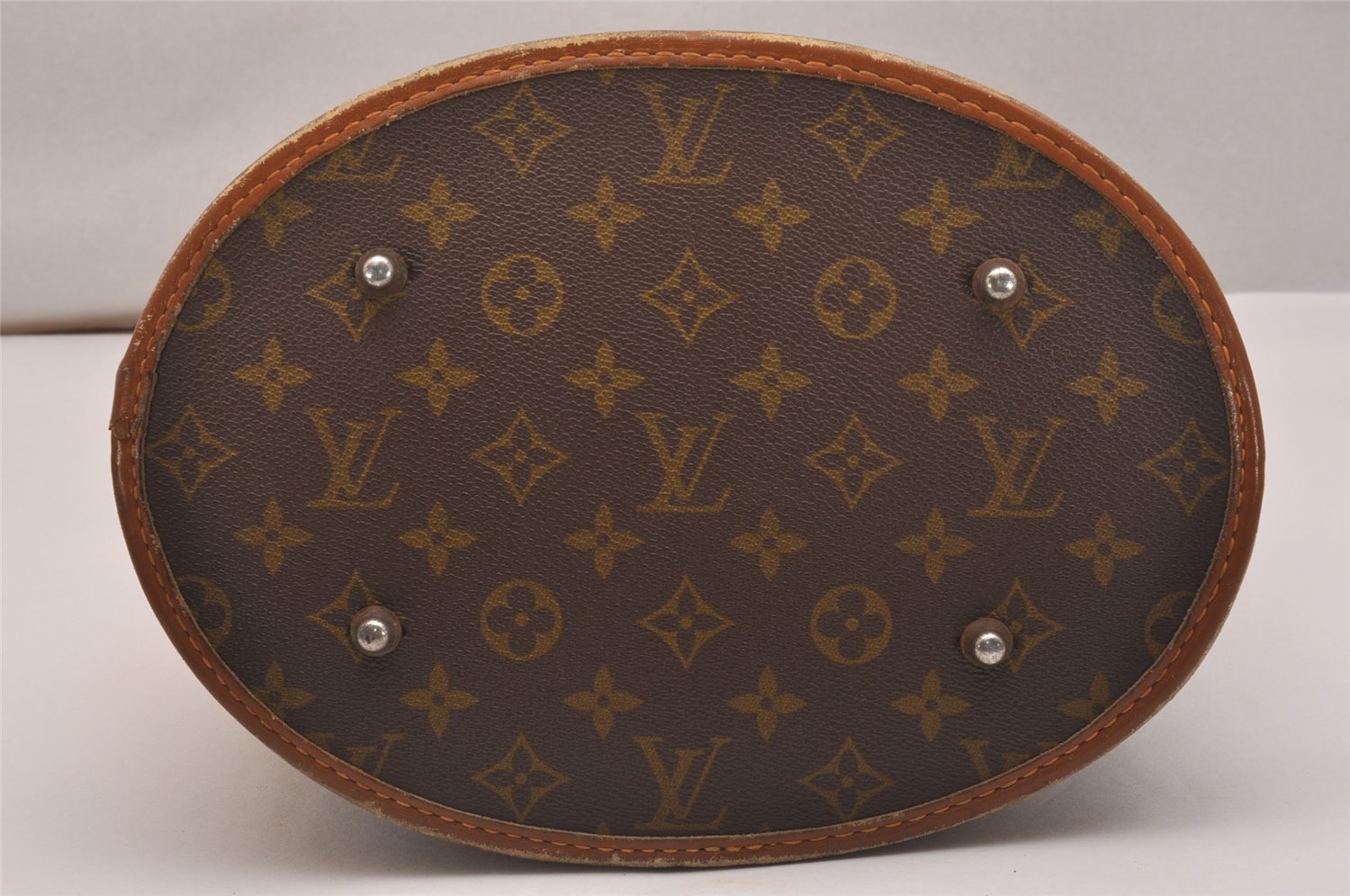 Authentic Louis Vuitton Monogram Bucket GM Shoulder Bag T42236 USA Model 4443J