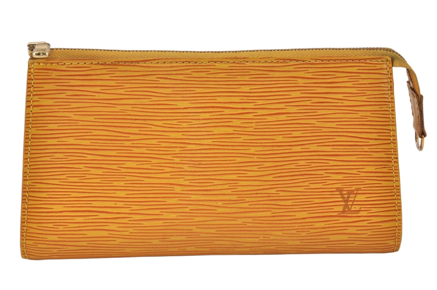 Authentic Louis Vuitton Epi Pochette Accessoires Pouch Yellow M52959 Junk 4444K