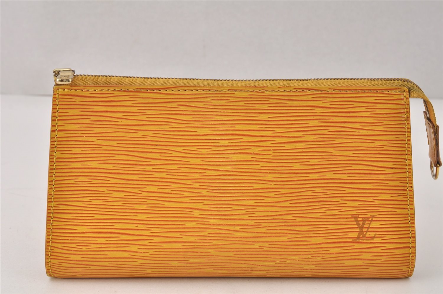 Authentic Louis Vuitton Epi Pochette Accessoires Pouch Yellow M52959 Junk 4444K