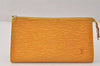 Authentic Louis Vuitton Epi Pochette Accessoires Pouch Yellow M52959 Junk 4444K