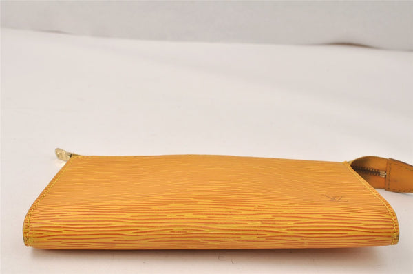 Authentic Louis Vuitton Epi Pochette Accessoires Pouch Yellow M52959 Junk 4444K