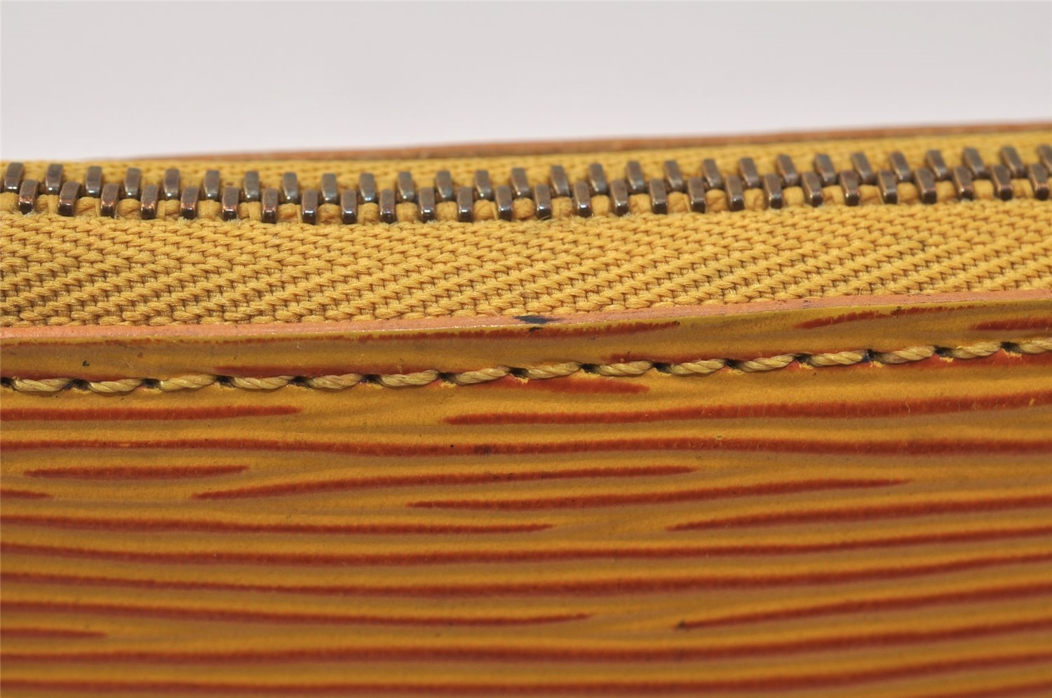 Authentic Louis Vuitton Epi Pochette Accessoires Pouch Yellow M52959 Junk 4444K